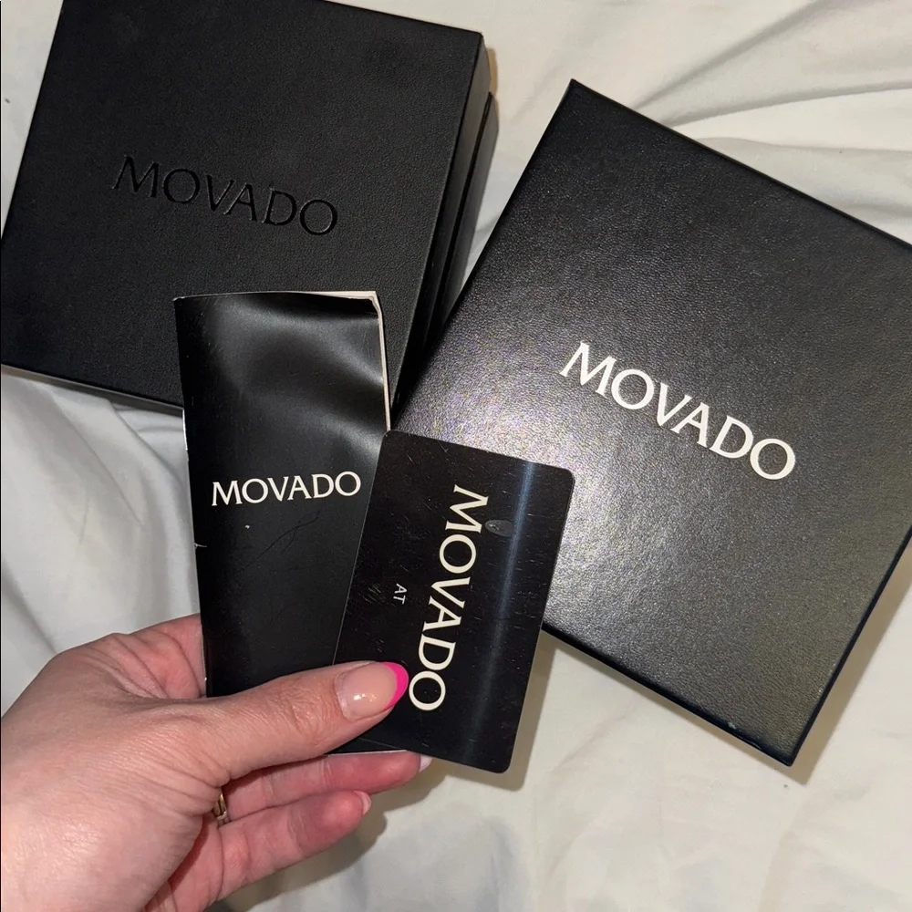 Movado Women’s Quartz Watch Bangle Pink & Silver - Picture 7 of 8